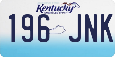 KY license plate 196JNK