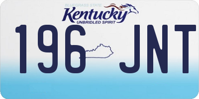 KY license plate 196JNT
