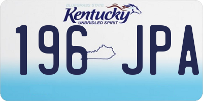 KY license plate 196JPA