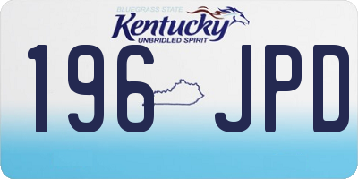 KY license plate 196JPD