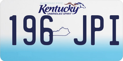 KY license plate 196JPI