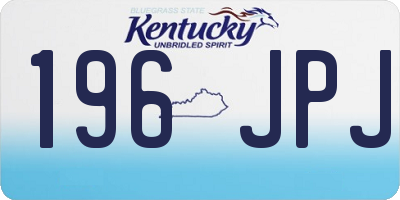 KY license plate 196JPJ
