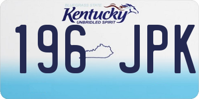 KY license plate 196JPK