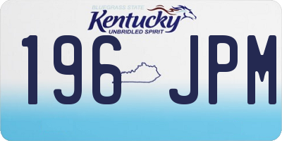 KY license plate 196JPM