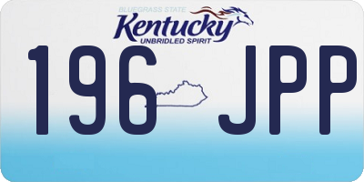 KY license plate 196JPP