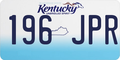 KY license plate 196JPR