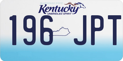 KY license plate 196JPT