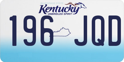 KY license plate 196JQD