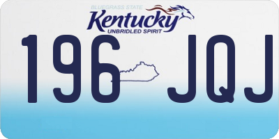 KY license plate 196JQJ