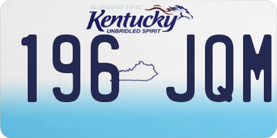 KY license plate 196JQM