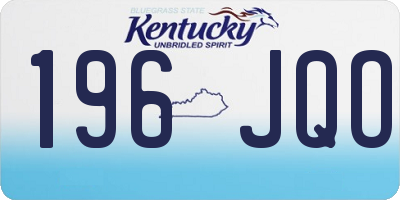 KY license plate 196JQO