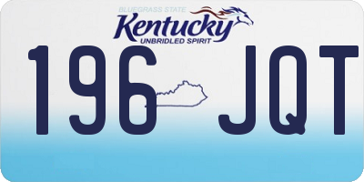 KY license plate 196JQT