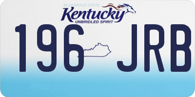 KY license plate 196JRB