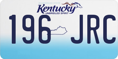 KY license plate 196JRC