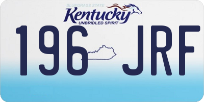KY license plate 196JRF