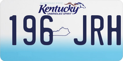 KY license plate 196JRH