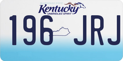 KY license plate 196JRJ