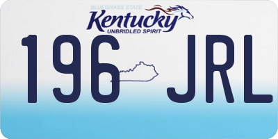 KY license plate 196JRL