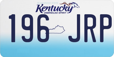 KY license plate 196JRP