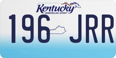 KY license plate 196JRR