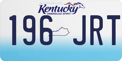 KY license plate 196JRT