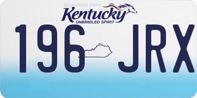 KY license plate 196JRX