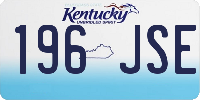 KY license plate 196JSE