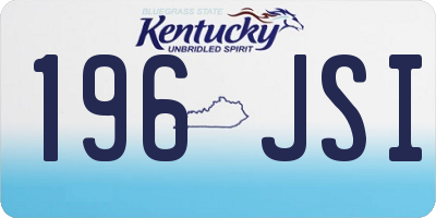 KY license plate 196JSI