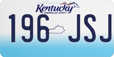 KY license plate 196JSJ