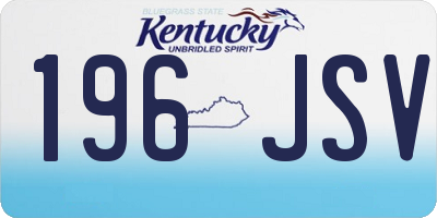 KY license plate 196JSV