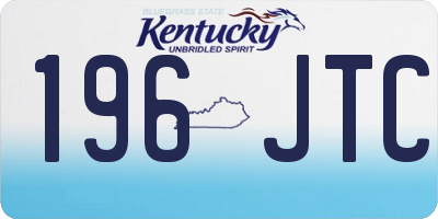 KY license plate 196JTC