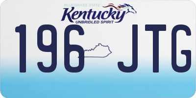 KY license plate 196JTG