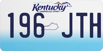 KY license plate 196JTH