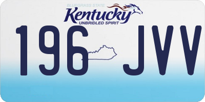 KY license plate 196JVV