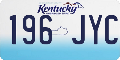 KY license plate 196JYC