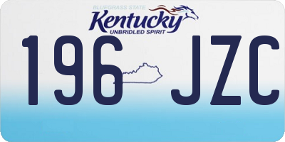 KY license plate 196JZC