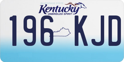 KY license plate 196KJD