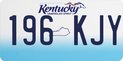 KY license plate 196KJY