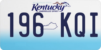 KY license plate 196KQI