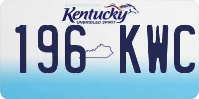KY license plate 196KWC