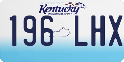 KY license plate 196LHX