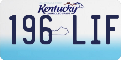 KY license plate 196LIF