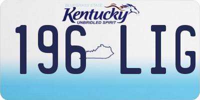 KY license plate 196LIG