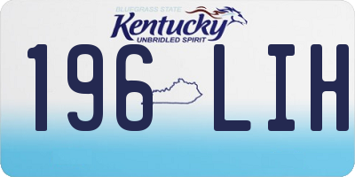 KY license plate 196LIH