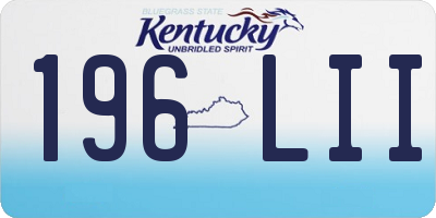 KY license plate 196LII