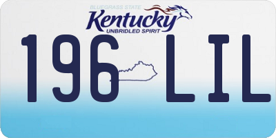 KY license plate 196LIL