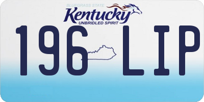 KY license plate 196LIP