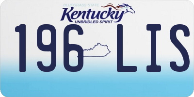 KY license plate 196LIS