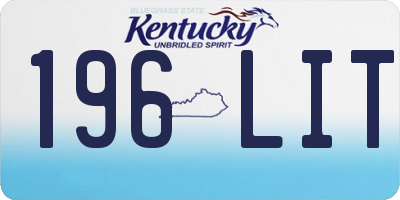 KY license plate 196LIT