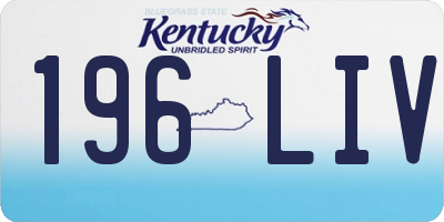 KY license plate 196LIV